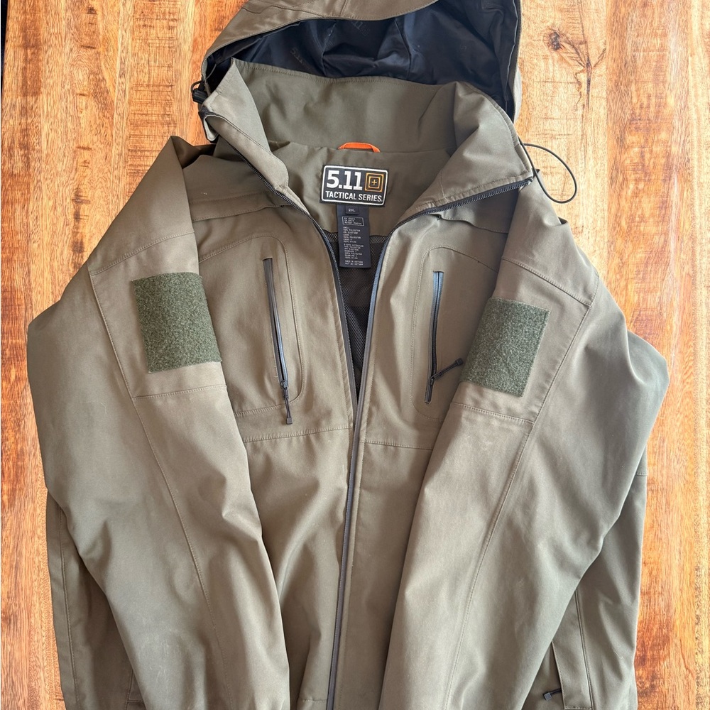 5.11 Tactical Olive Green Field Softshell Jacket with Hood